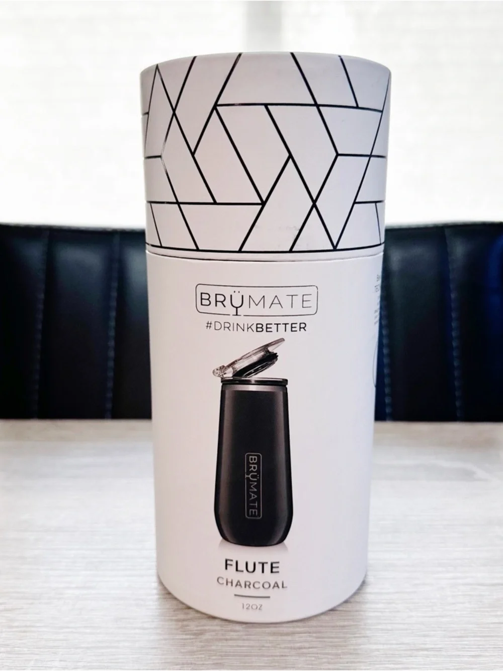 BrüMate Insulated Champagne Flute 12oz with Flip-Top Lid